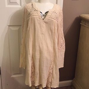 Cream lace dress / tunic